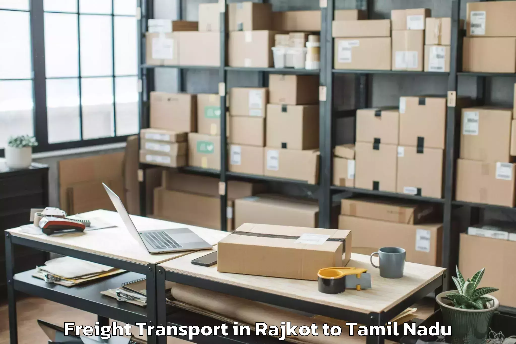 Professional Rajkot to Alangudi Freight Transport